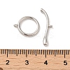 Rhodium Plated 925 Sterling Silver Toggle Clasps STER-G038-03P-3