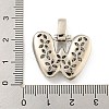 Brass Micro Pave Clear Cubic Zirconia Pendants KK-B099-01P-W-3