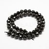Natural Black Spinel Beads Strands G-G682-23-8mm-2