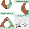 Fashewelry 30Pcs 15 Style Transparent Resin & Walnut Wood Pendants RESI-FW0001-02-4