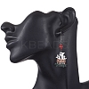Halloween Series Alloy Enamel Dangle Earrings EJEW-JE06522-3