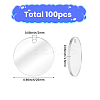 100Pcs Transparent Acrylic Pendants OACR-SC0002-99A-2