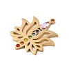 Chakra 304 Stainless Steel Rhinestone Pendants RB-CBA27F2-01G-2