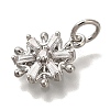 Rack Plating Brass Micro Pave Cubic Zirconia Charms KK-I720-37P-2