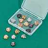 16Pcs 8 Style Brass Micro Pave Cubic Zirconia Beads ZIRC-NB0001-60-4