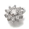 Rack Plating Brass Micro Pave Cubic Zirconia Charms KK-M014-04P-2