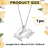 1pc Brass Chain with Alloy Letter Pendants Necklaces NJEW-LP0001-41Y-P-2