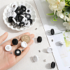 40Pcs 2 Colors Wooden Stud Earring Findings FIND-SC0012-22-3