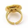 Ion Plating(IP) 304 Stainless Steel Sun & Moon Planet Open Cuff Ring for Women X-RJEW-B027-20G-3
