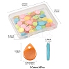 56Pcs 5 Colors Spray Painted Natural Freshwater Shell Teardrop Charms SHEL-FS0001-12-4