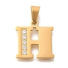 Ion Plating(IP) 304 Stainless Steel Rhinestone Pendants STAS-U035-01G-H-1