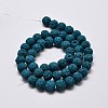 Natural Lava Rock Round Bead Strands G-I124-6mm-09-6