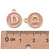 Golden Plated Alloy Enamel Charms X-ENAM-S118-07D-3