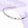 Retro 316 Surgical Stainless Steel Cuff Bangles BJEW-C142-09AS-3