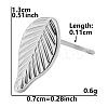 304 Stainless Steel Leaf Stud Earrings for Women BE5708-7-1