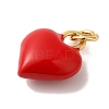 Brass Enamel Charms X-KK-U027-13-04G-2