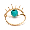 Synthetic Turquoise Rings Set for Women RJEW-TA00007-04-6