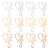 12Pcs 3 Colors 304 Stainless Steel Pendants STAS-UN0026-61-1