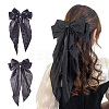 2Pcs 2 Style Polyester/Cloth Bowkont Hair Barrettes for Women Girls DIY-TA0011-57-3