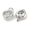 Brass Micro Pave Clear Cubic Zirconia Pendants KK-P275-33B-P-2