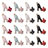 40Pcs 4 Colors Alloy Enamel Stilettos Pendants ENAM-CJ0002-47-1