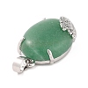 Natural Green Aventurine Pendants G-C235-03I-RS-4