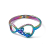 Ion Plating(IP) 201 Stainless Steel Infinity Love Adjustable Ring for Women RJEW-C045-03M-2