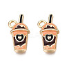 Eco-Friendly Zinc Alloy Milkshake Pendants ENAM-R051-16-01G-NR-2