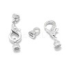 Rhodium Plated 925 Sterling Silver Lobster Claw Clasps STER-L055-061P-2
