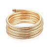 Iron Round Snake Chains Wrap Cuff Bangles BJEW-T022-02G-1
