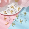 20Pcs 2 Colors Racking Plated Brass Clip-on Earring Findings KK-CJ0002-11-5
