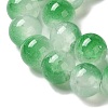 Crackle Baking Paint Imitation Jade Glass Beads Strands DGLA-T003-8mm-M-3