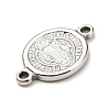Tarnish Resistant Religion 304 Stainless Steel Connector Charms STAS-L270-09P-3