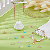 500Pcs UV Plating Acrylic Bead Caps PACR-DC0001-06-4