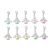 50Pcs Heart Angel ABS Plastic & Acrylic Imitation Pearl Pendant Decorations HJEW-JM03160-02-S-1