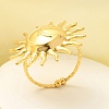 304 Stainless Steel Open Cuff Ring for Women RJEW-B109-03G-04-1