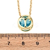 Brass Pave Cubic Zirconia Birth Stone Constellation Pendant Cable Chain Necklaces NJEW-D334-01G-07-5