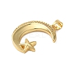 Rack Plating Brass Micro Pave Cubic Zirconia Pendants KK-P279-21G-2