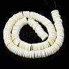 Flat Round Handmade Polymer Clay Beads CLAY-R067-12mm-21-3