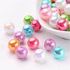 Colorful Round AB Color Acrylic Ball Beads for Kid Jewelry X-PL426-1