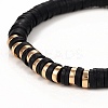 Handmade Polymer Clay Heishi Beads Stretch Bracelets BJEW-JB05303-05-2