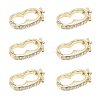 6Pcs Brass Peanut Enhancer Clasps KK-CA0002-01G-1