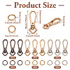 15Pcs 6 Colors Alloy Swivel Snap Hook Clasps FIND-TA0003-78-4