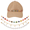 3Pcs Alloy Enamel & Plastic & Brass Baseball Cap Chain AJEW-FG00014-1