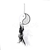 Yin Yang Woven Net/Web with Feather Pendant Decoration LS-HJEW-I012-01-2