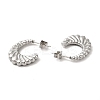 Non-Tarnish 304 Stainless Steel Croissant Stud Earrings LS-EJEW-L237-04P-2