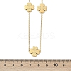 304 Stainless Steel Clover Link Chain Long Necklaces NJEW-V001-01G-5
