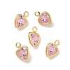 Brass Micro Pave Cubic Zirconia Pendants KK-Z136-18G-02-1