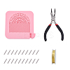1 Set ABS Plate with Zinc Alloy Sticks and 1Pc Carbon Steel Round Nose Pliers TOOL-DC0001-14-1