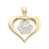 Rack Plating Brass with Cubic Zirconia Pendants KK-Q017-10E-G-1